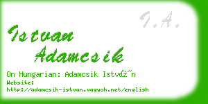 istvan adamcsik business card